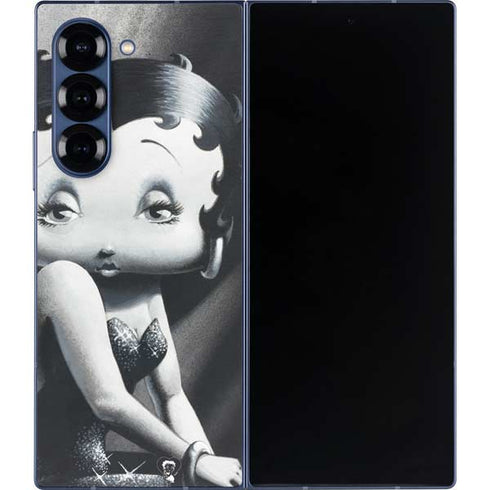 Betty Boop Black and White Galaxy Z Fold6 Skin
