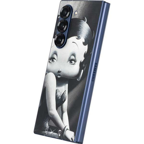 Betty Boop Black and White Galaxy Z Fold6 Skin