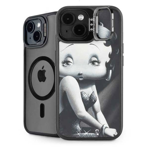 Betty Boop Black and White iPhone 14 Plus Kickstand Case