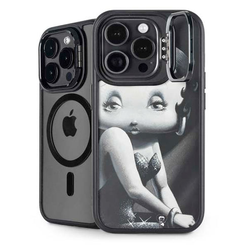 Betty Boop Black and White iPhone 14 Pro Kickstand Case