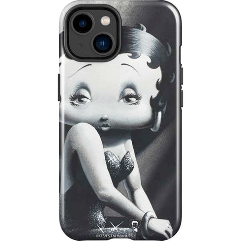 Betty Boop Black and White iPhone 15 Impact Case