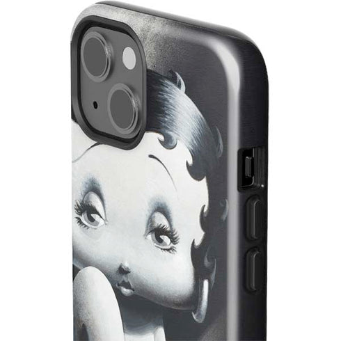 Betty Boop Black and White iPhone 15 Impact Case