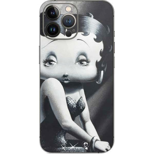 Betty Boop Black and White iPhone 15 Pro Max Skin