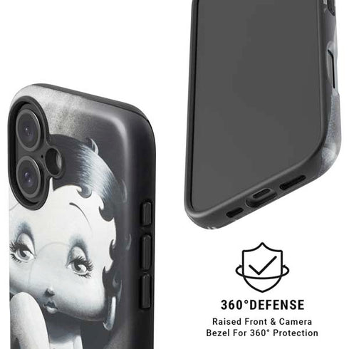 Betty Boop Black and White iPhone 16 Plus Magsafe Impact Case