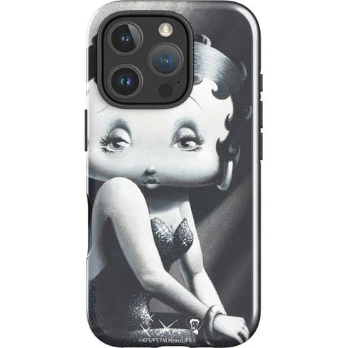 Betty Boop Black and White iPhone 16 Pro Impact Case