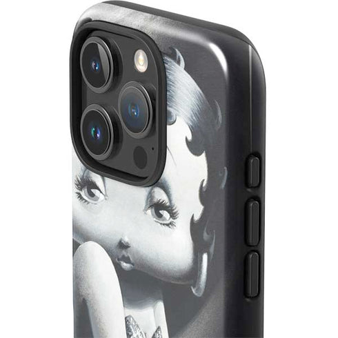 Betty Boop Black and White iPhone 16 Pro Impact Case