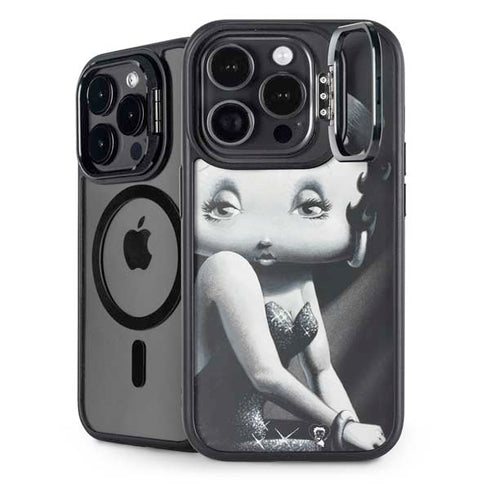 Betty Boop Black and White iPhone 16 Pro Kickstand Case