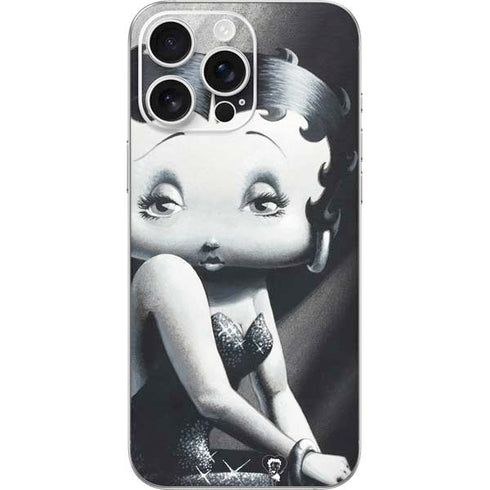 Betty Boop Black and White iPhone 16 Pro Max Skin