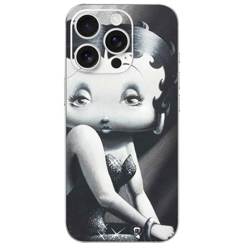 Betty Boop Black and White iPhone 16 Pro Skin