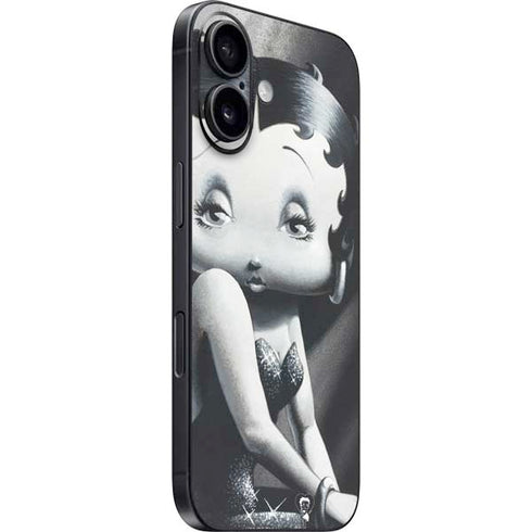 Betty Boop Black and White iPhone 16 Skin