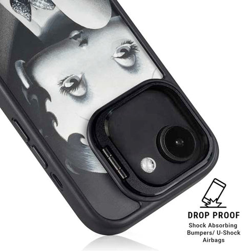 Betty Boop Black and White iPhone 16e Kickstand Case