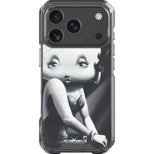 Betty Boop Black and White iPhone 18 Pro Clear Case