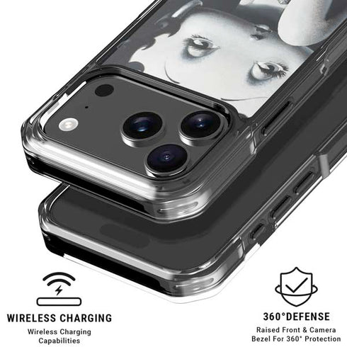 Betty Boop Black and White iPhone 18 Pro Clear Case