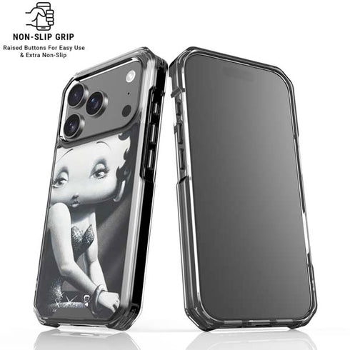 Betty Boop Black and White iPhone 18 Pro Clear Case