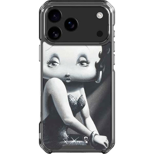 Betty Boop Black and White iPhone 18 Pro Max Clear Case