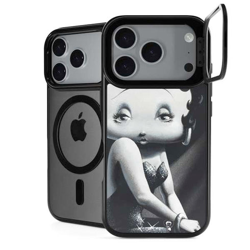 Betty Boop Black and White iPhone 18 Pro Max Kickstand Case