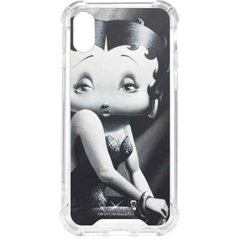 Betty Boop Black and White iPhone XS Clear Case