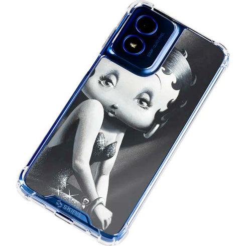 Betty Boop Black and White Moto G Play 4G (2024) Clear Case
