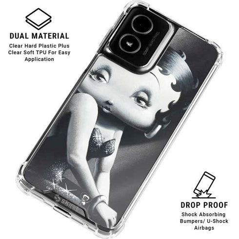 Betty Boop Black and White Moto G Power 5G (2024) Clear Case