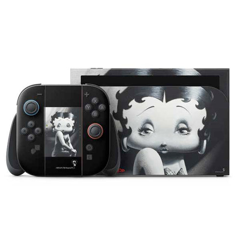 Betty Boop Black and White Nintendo Switch 2 (2025) with Joy-Con Skin
