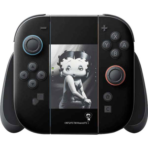 Betty Boop Black and White Nintendo Switch 2 (2025) Joy-Con Controller Skin