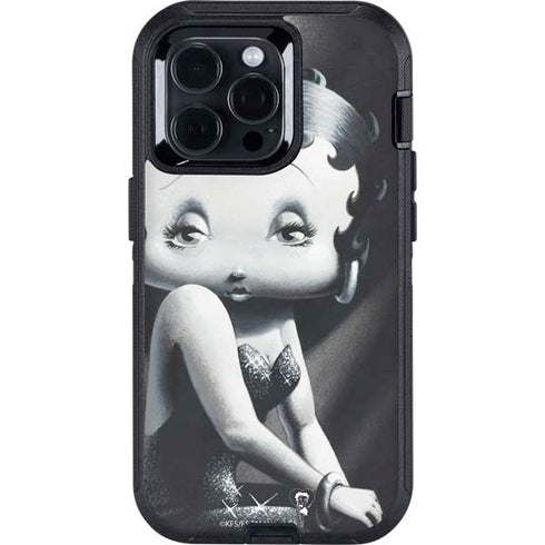 Betty Boop Black and White Otterbox Defender iPhone Skin
