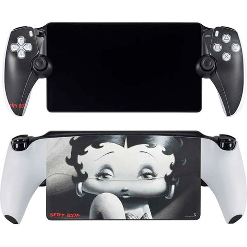 Betty Boop Black and White PlayStation Portal Remote Player Skin