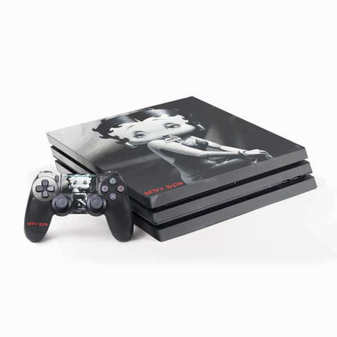 Betty Boop Black and White PlayStation PS4 Skins