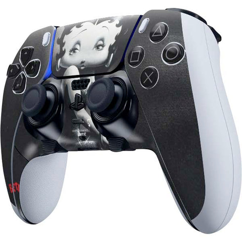 Betty Boop Black and White PS5 DualSense Edge Pro Controller Skin