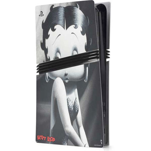 Betty Boop Black and White PS5 Pro Console Skin