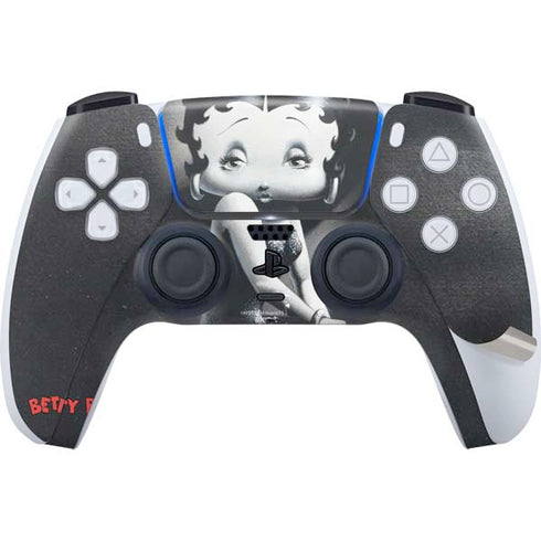 Betty Boop Black and White PS5 Pro Disk Bundle Skin