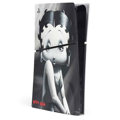 Betty Boop Black and White PS5 Slim Digital Edition Console Skin