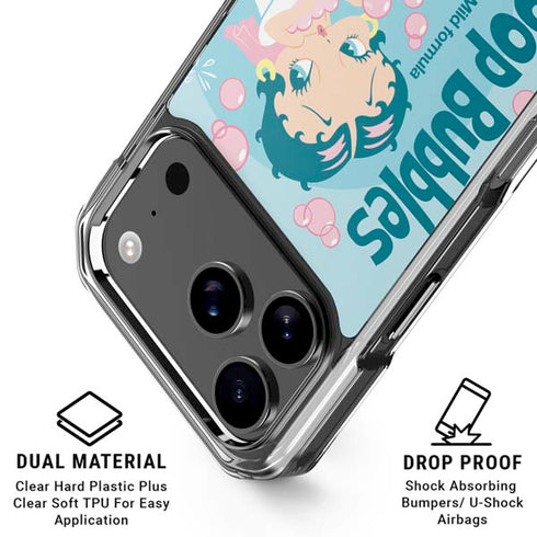 Betty Boop Bubbles iPhone 18 Pro Clear Case