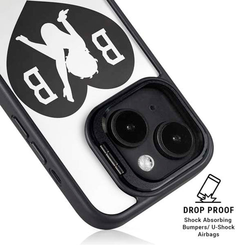 Betty Boop BW iPhone 15 Plus Kickstand Case