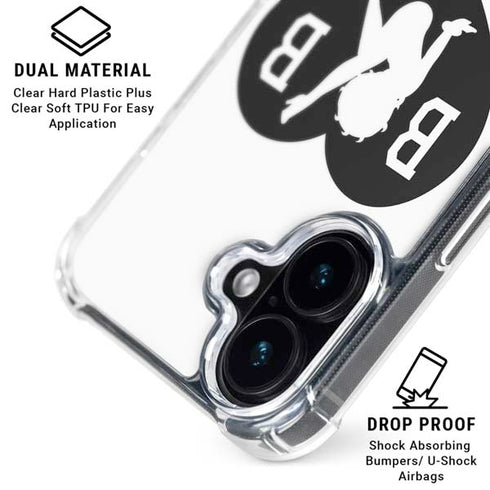 Betty Boop BW iPhone 16 Plus Clear Case