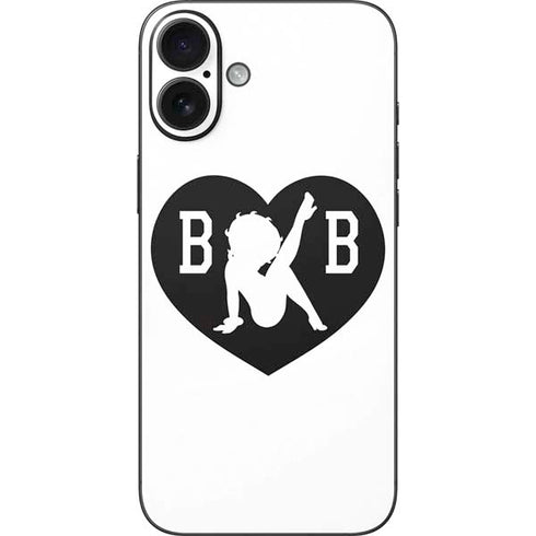 Betty Boop BW iPhone 16 Plus Skin