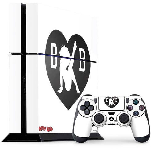 Betty Boop BW PS4 Console and Controller Bundle Skin