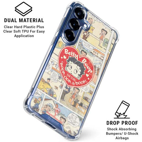 Betty Boop Comic Strip Galaxy S25 Plus Clear Case