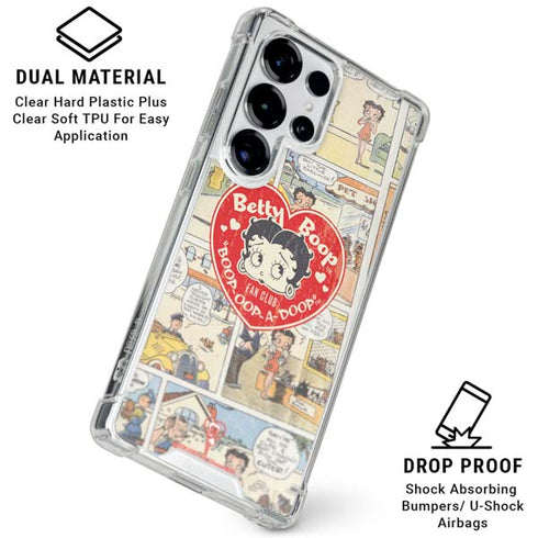 Betty Boop Comic Strip Galaxy S25 Ultra Clear Case