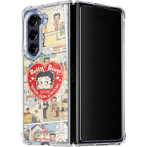 Betty Boop Comic Strip Galaxy Z Fold5 5G Clear Case