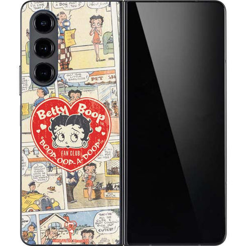 Betty Boop Comic Strip Galaxy Z Fold5 5G Skin
