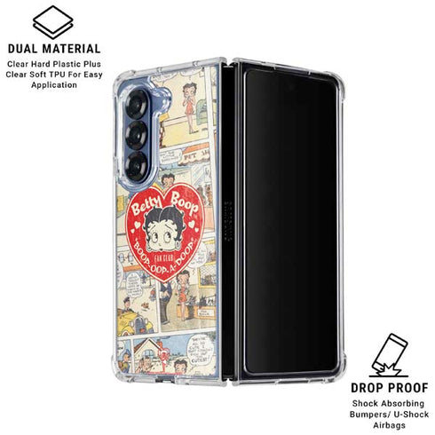 Betty Boop Comic Strip Galaxy Z Fold6 Clear Case