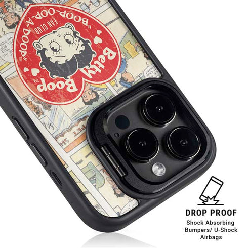 Betty Boop Comic Strip iPhone 14 Pro Kickstand Case
