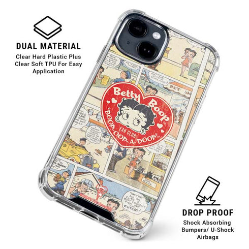 Betty Boop Comic Strip iPhone 15 Clear Case