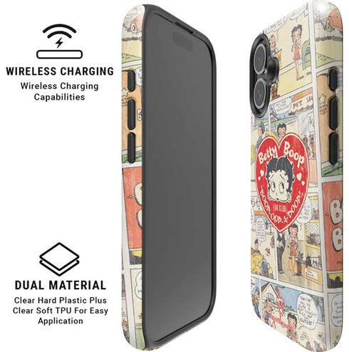 Betty Boop Comic Strip iPhone 16 Plus Magsafe Impact Case