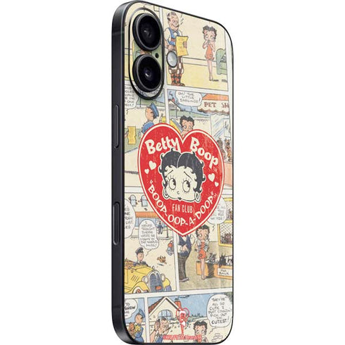 Betty Boop Comic Strip iPhone 16 Plus Skin