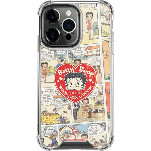 Betty Boop Comic Strip iPhone 16 Pro Clear Case
