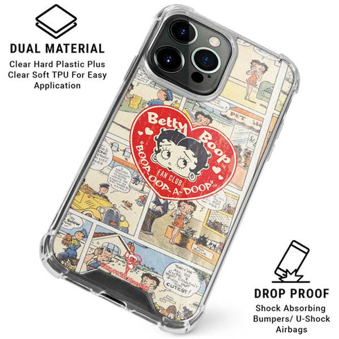 Betty Boop Comic Strip iPhone 16 Pro Clear Case