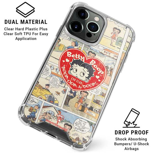 Betty Boop Comic Strip iPhone 16 Pro Max Clear Case