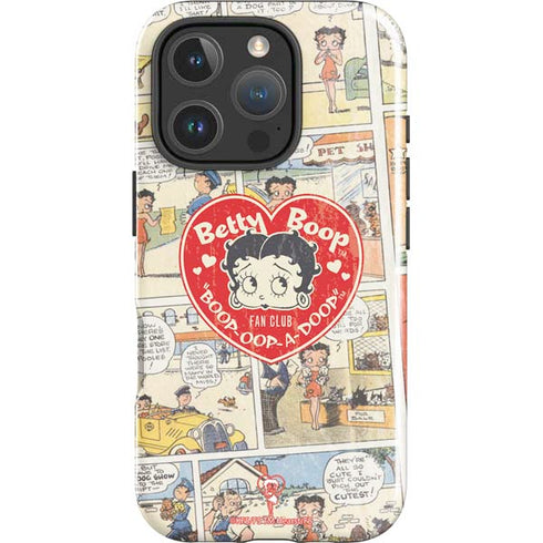 Betty Boop Comic Strip iPhone 16 Pro Max Impact Case